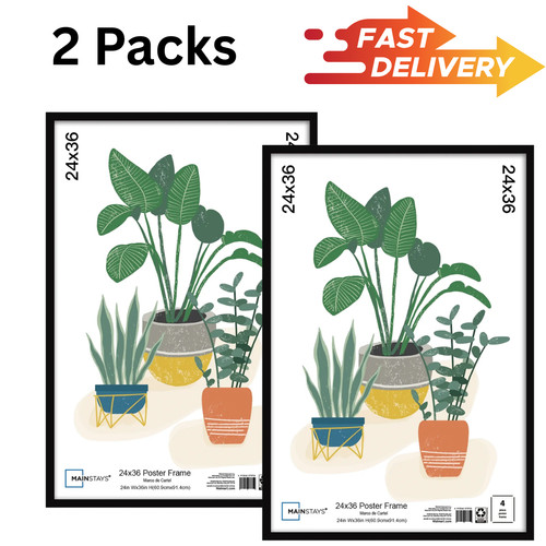 Mainstays 24x36 black - black, poster